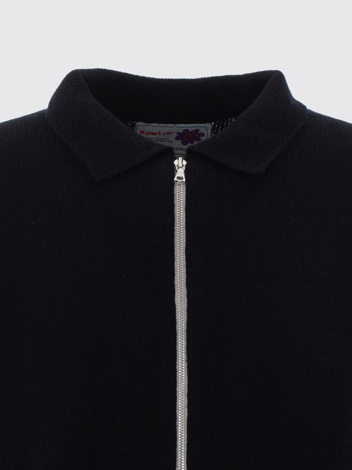[Howlin] Cardigan SS26 SLIPPERY KNIT BLACK