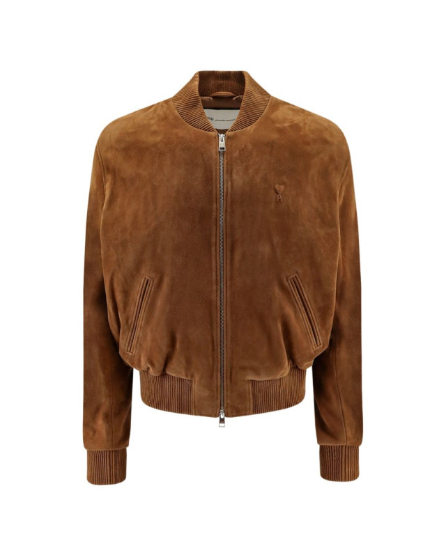[Ami Paris] Leather Jacket FW26 HJK152LH0059282