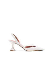[Amina Muaddi] Slingback FW26 LARA 70 WHITE
