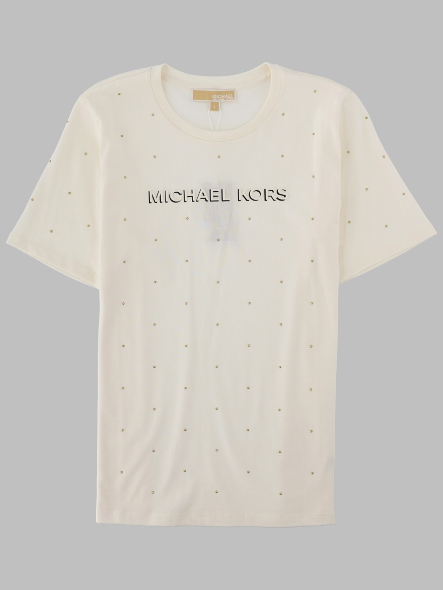 [MICHAEL BY MICHAEL KORS] T-shirts Short Sleeve FW26 MT6524Y97J_110BONE