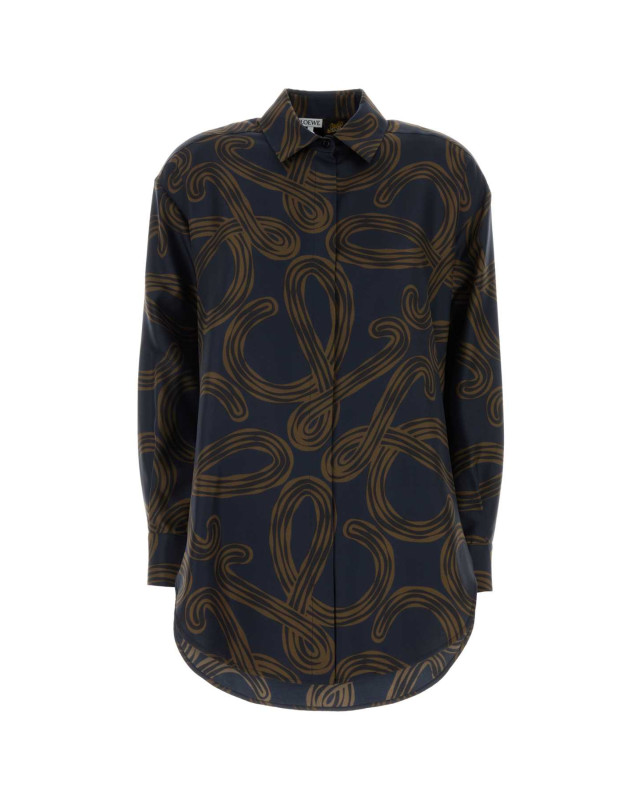 [LOEWE PAULA'S IBIZA] Shirts Long Sleeve SS26 S616Y05X74 NAVYBROWN