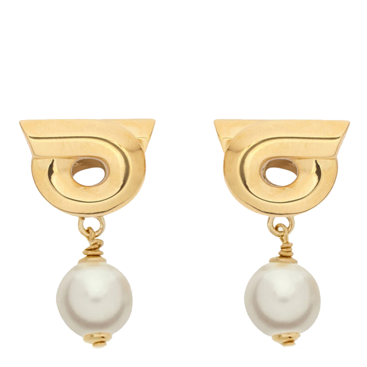 [Salvatore Ferragamo] Earring FW26 776601760780ORO/PERLA