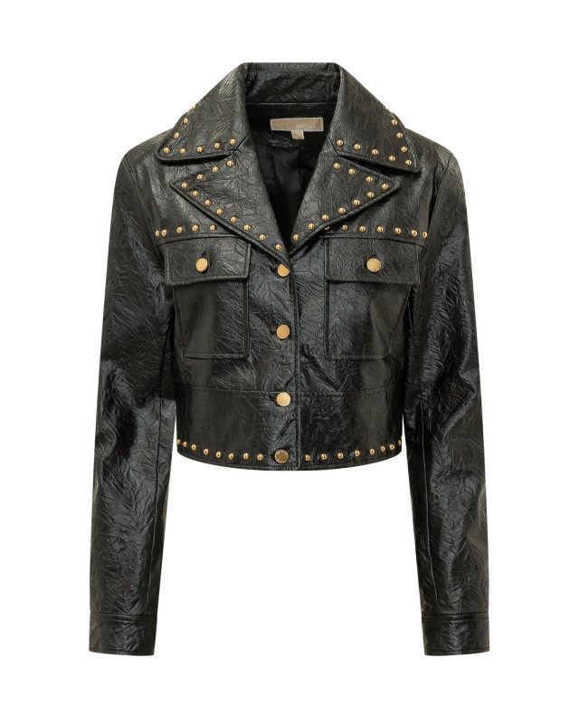 [MICHAEL MICHAEL KORS] Leather Jacket FW26 MT620LKL4K 001
