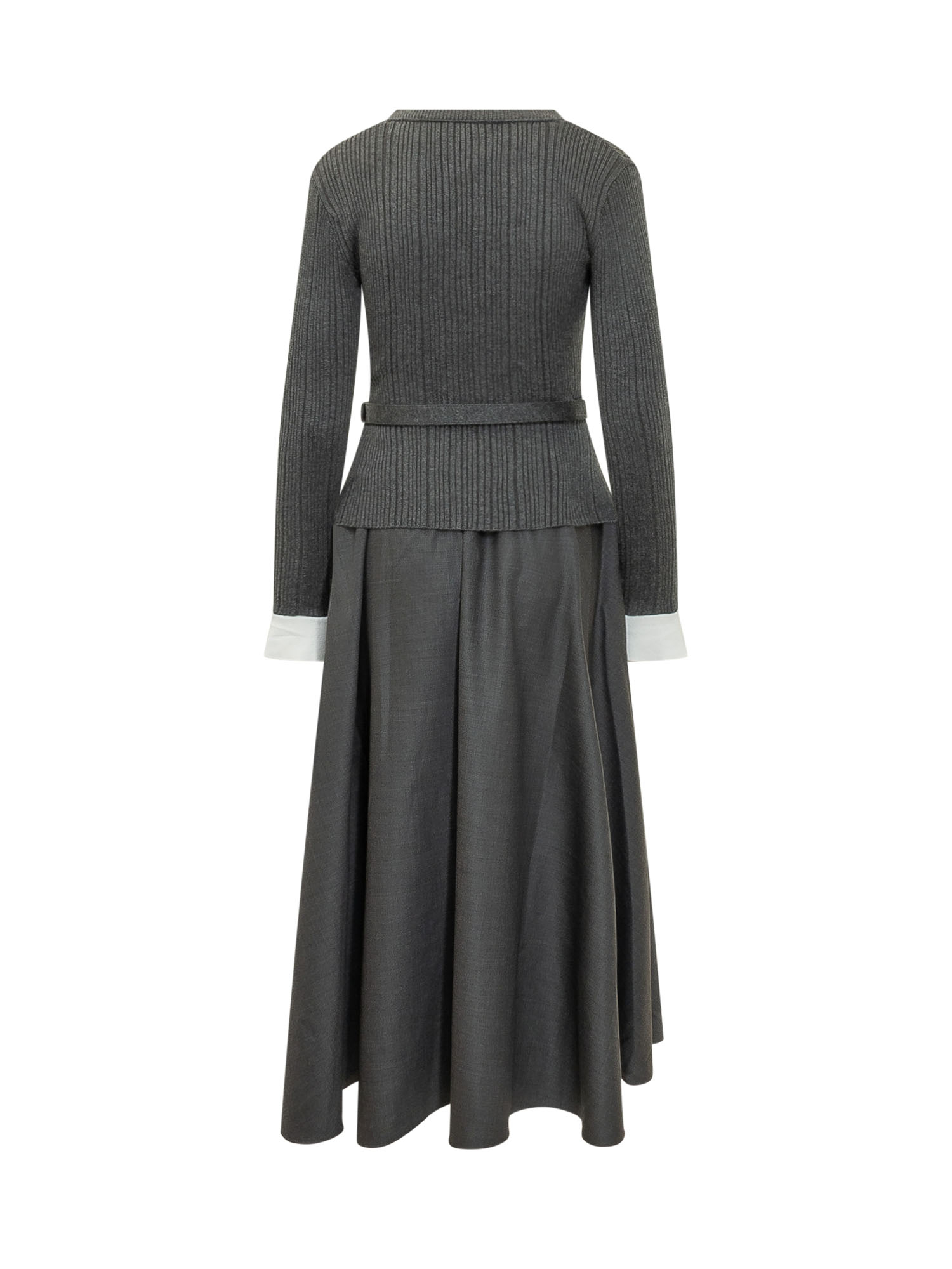[Self-portrait] Long sleeve dress FW26 PF26131MAGR GREY
