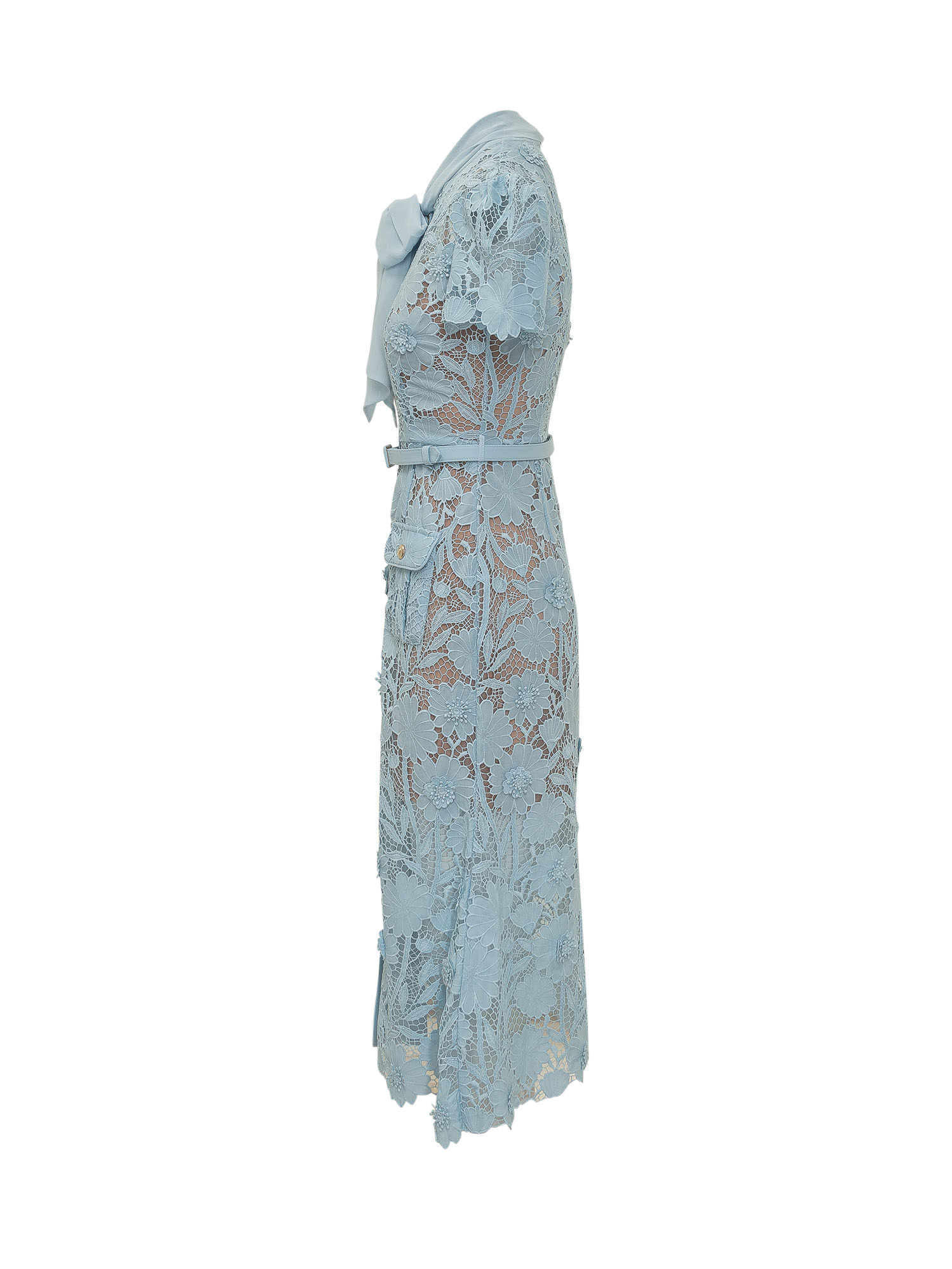 [Self-portrait] Short sleeve dress FW26 PF26111MBL BLUE