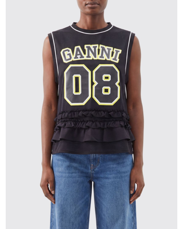 [GANNI] T-shirts Sleeveless FW26 A1050225 099