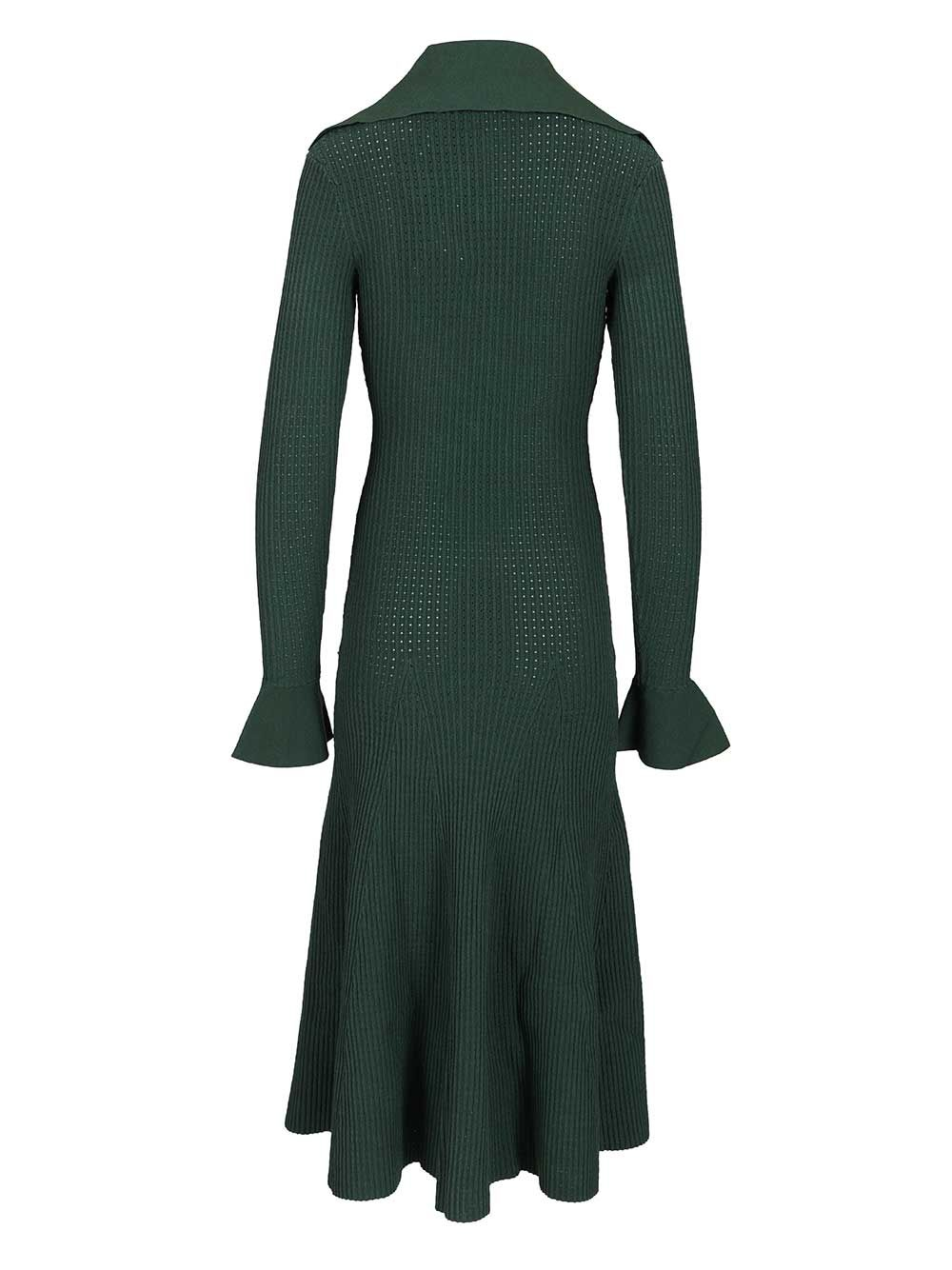 [Self-portrait] Long sleeve dress SS26 RS26-138MA-GGREEN