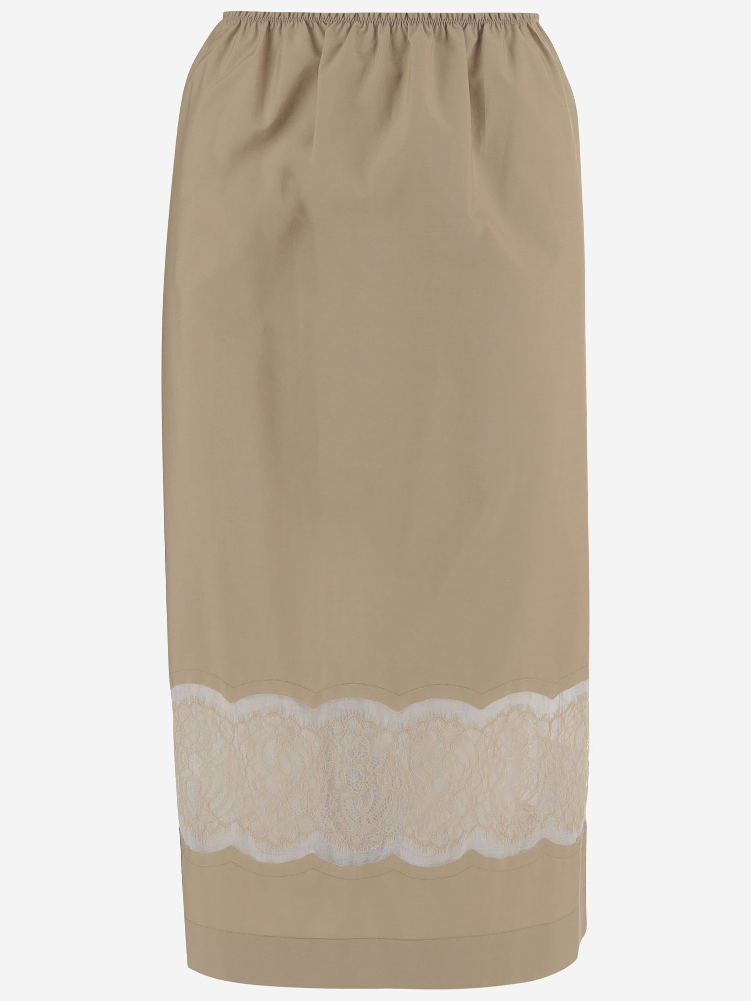 [CARVEN] Long skirt SS26 6261K21098Oat