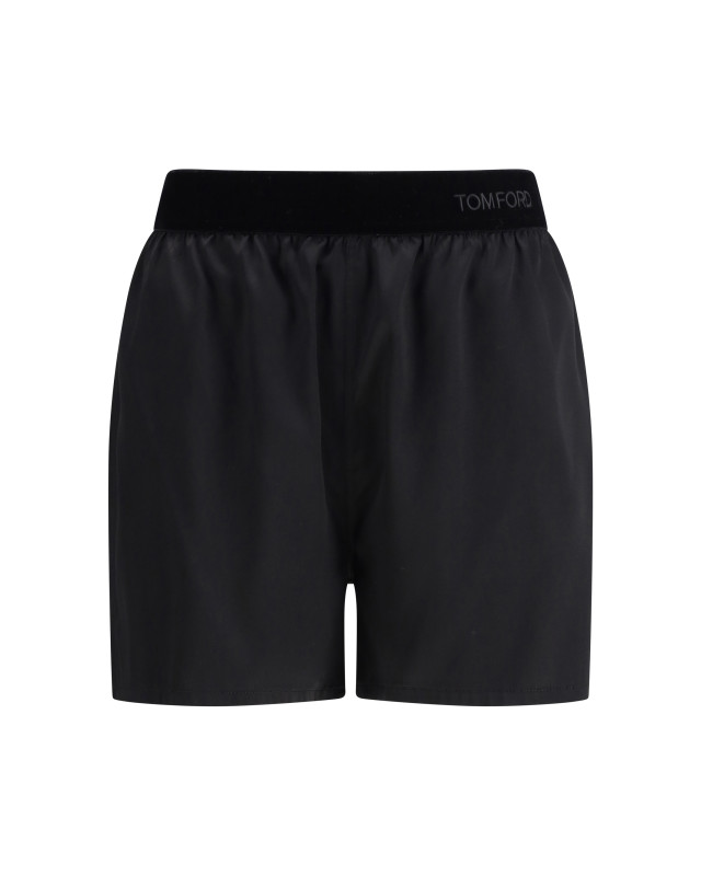 Stretch silk satin PJ Shorts