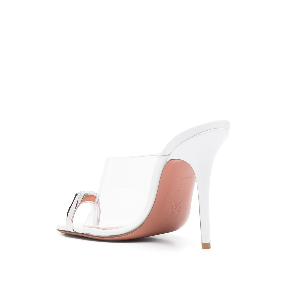 [Amina Muaddi] Sandals FW26 JUSTINE 105 WHITE