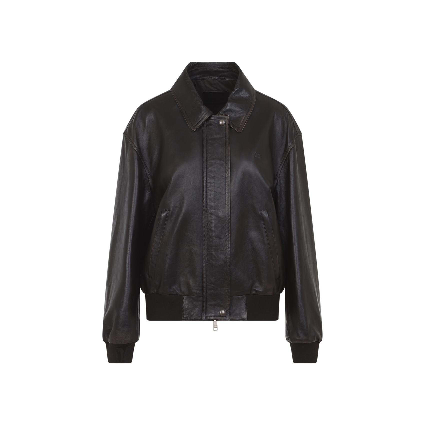[Prada] Leather Jacket FW26 58A303SOOO.16IL