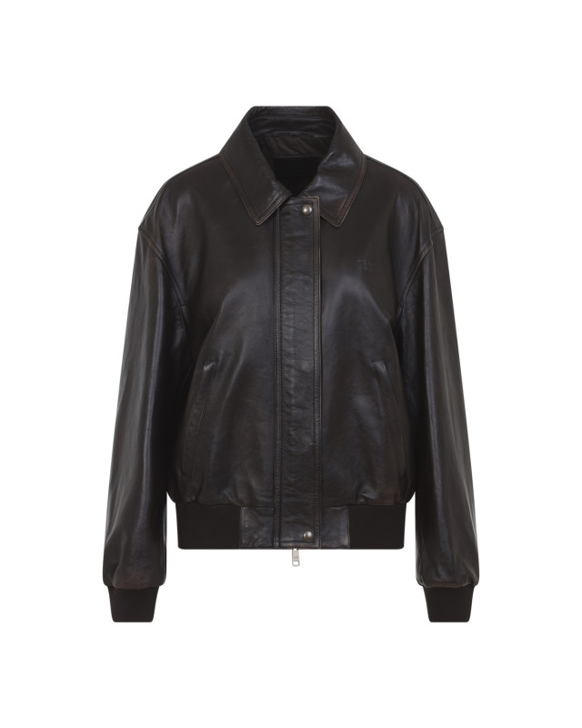 [Prada] Leather Jacket FW26 58A303SOOO.16IL