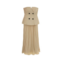 [SELF PORTRAIT] Sleeveless dress FW26 AW26155MBG BEIGE