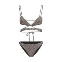 Printed stretch jersey bikini
