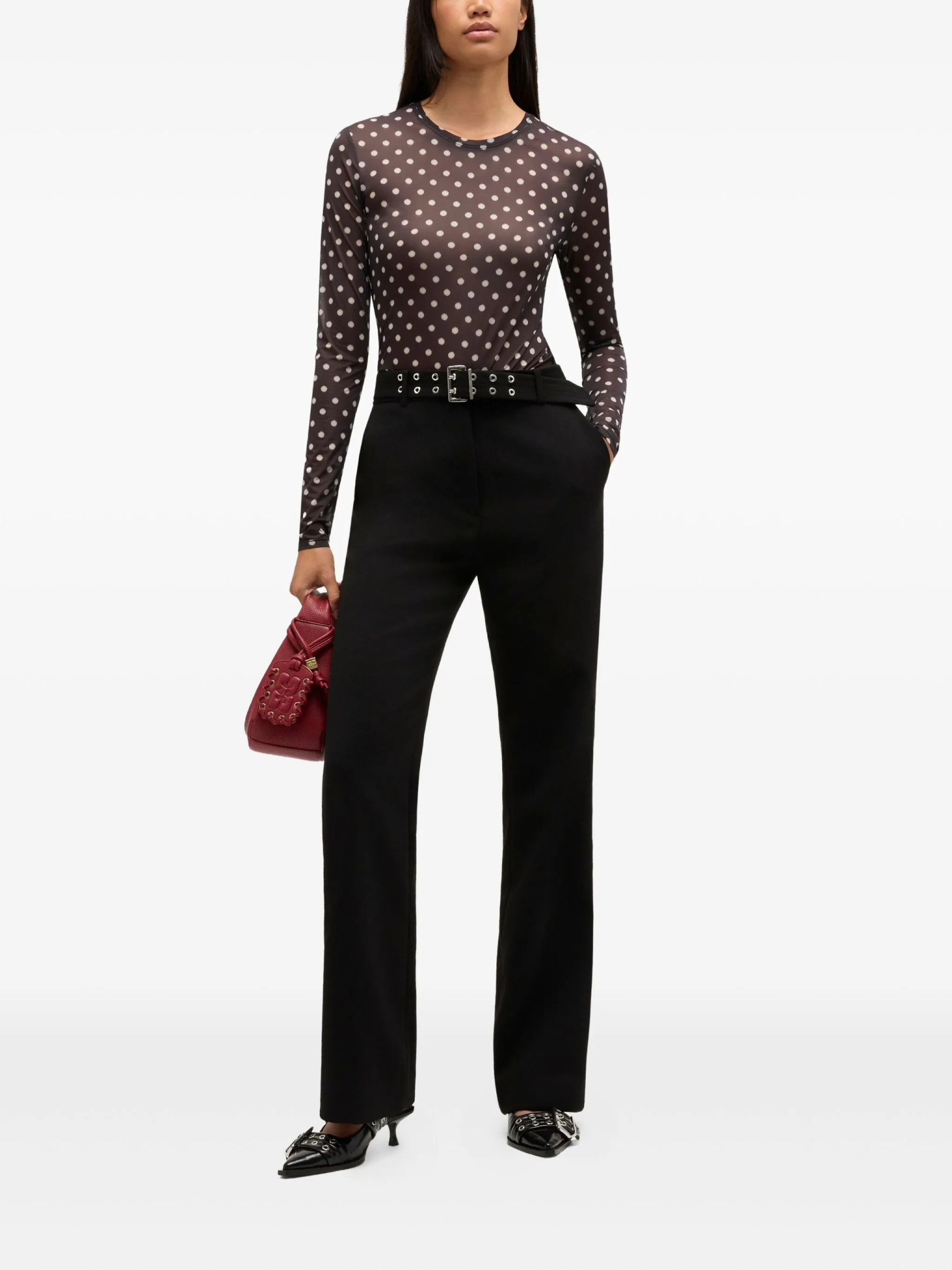 [GANNI] T-shirts Long Sleeve SS26 A1040076099