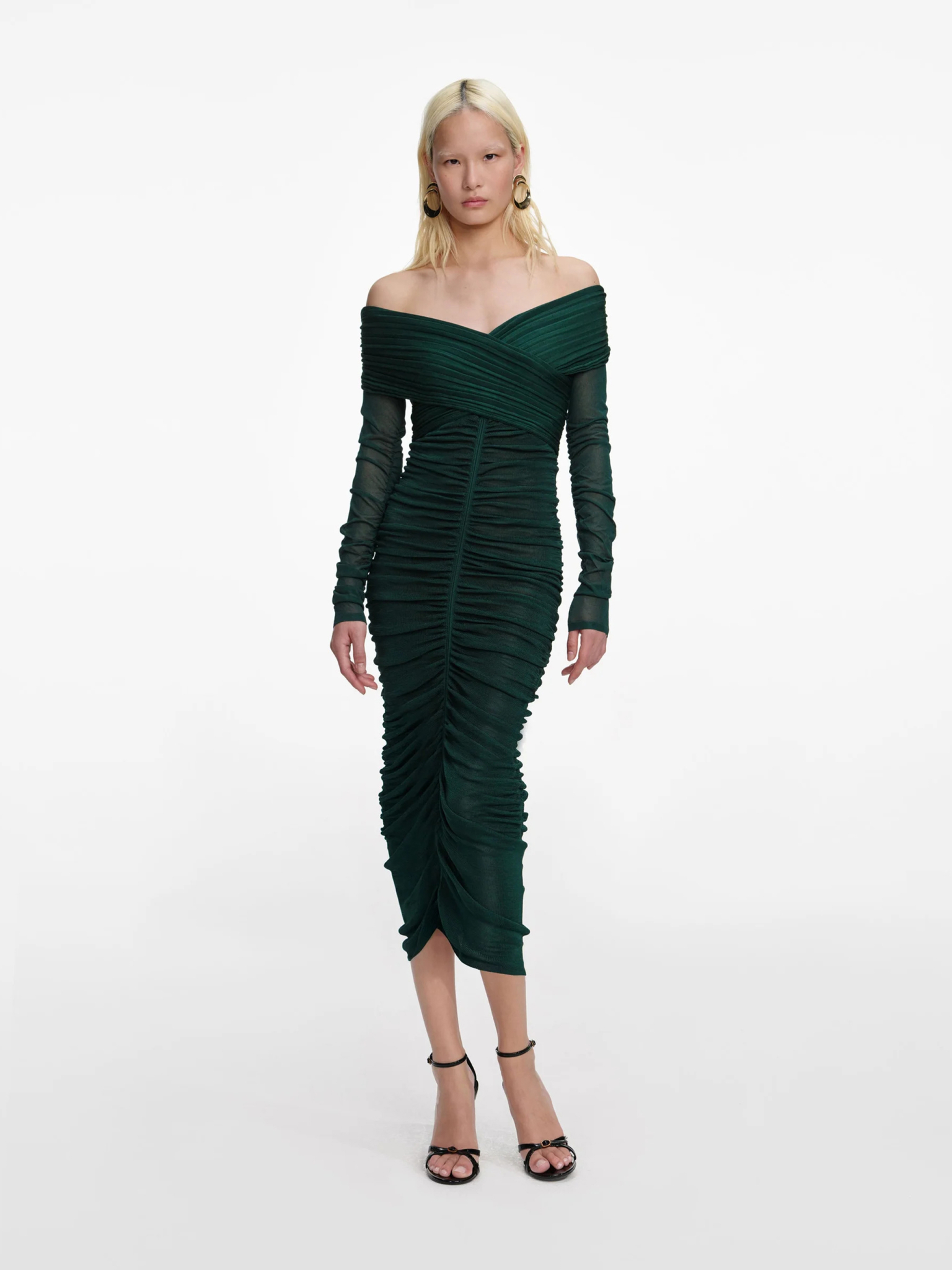 [SELF PORTRAIT] Long sleeve dress SS26 RS26011MAGGREEN