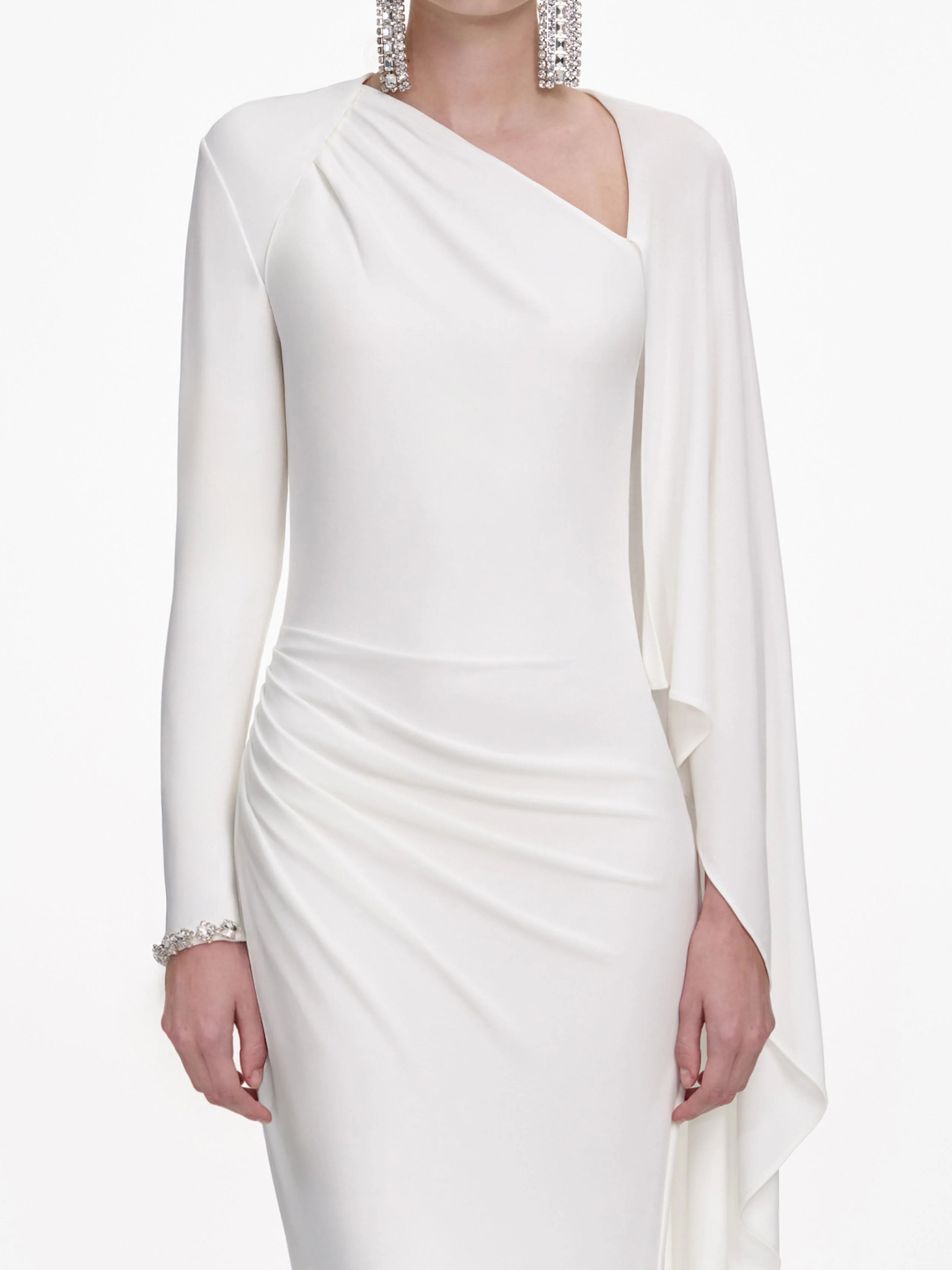 [SELF PORTRAIT] Long sleeve dress SS26 RS26505XWWHITE