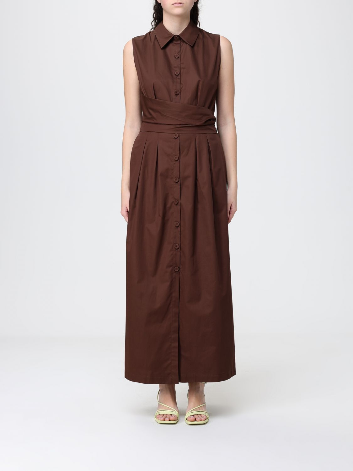 [HANITA] Sleeveless dress SS26 HV38284597 EBANO