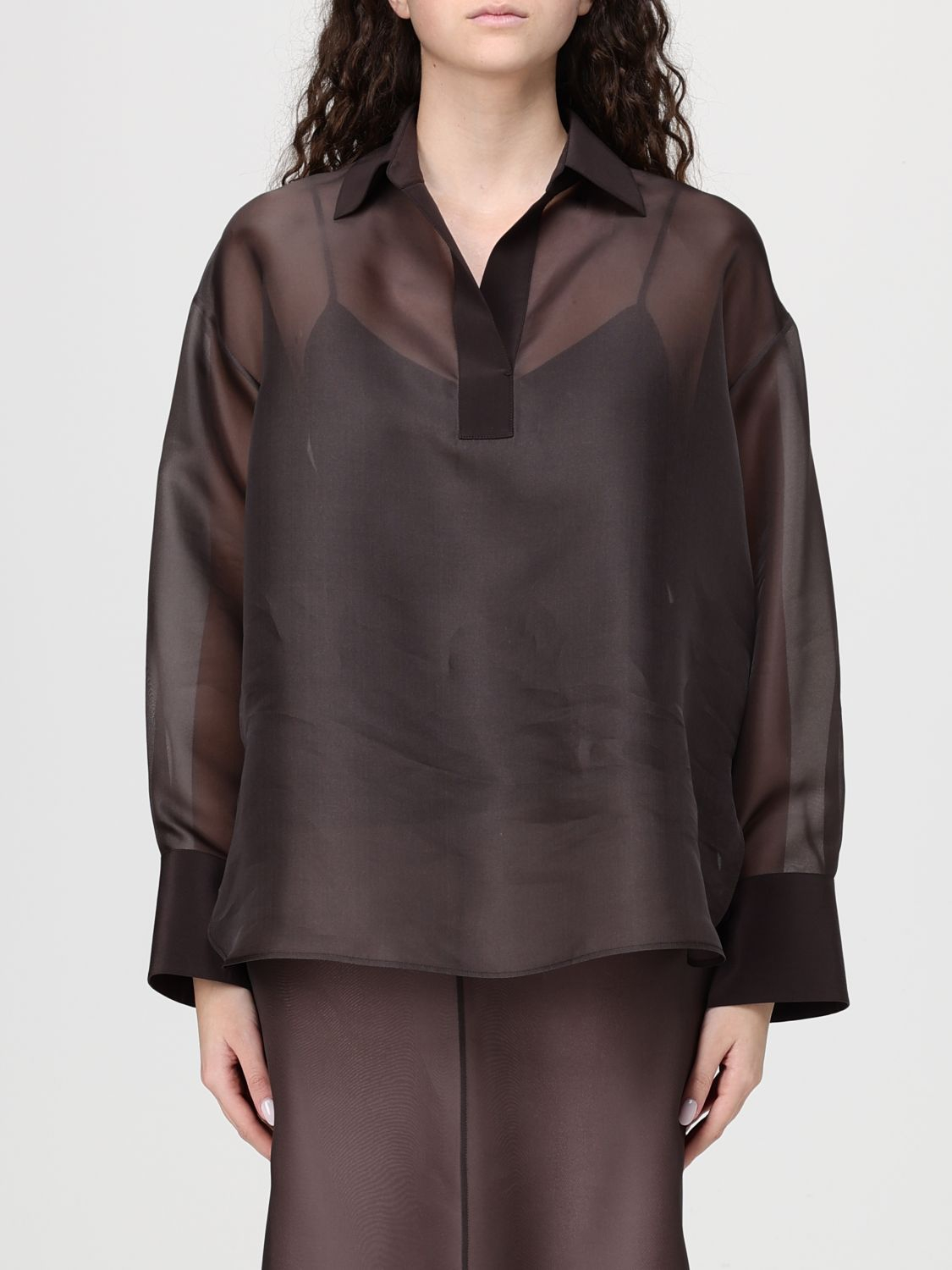 [AGNONA] Shirts Long Sleeve SS26 TD1104 U4117 M74