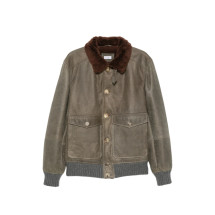 [Brunello Cucinelli] Leather Jacket FW26 MPMWT1952  CMD40