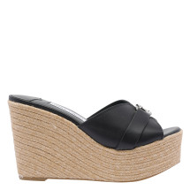 [Jimmy Choo] Sandals FW26 LEDA WEDGE 100FDZBLACK/SILVER