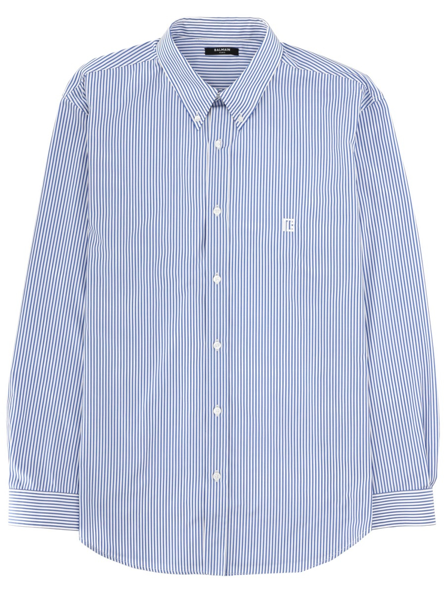 [Balmain] Shirts Long Sleeve SS26 GH1HS496CG38_SAB