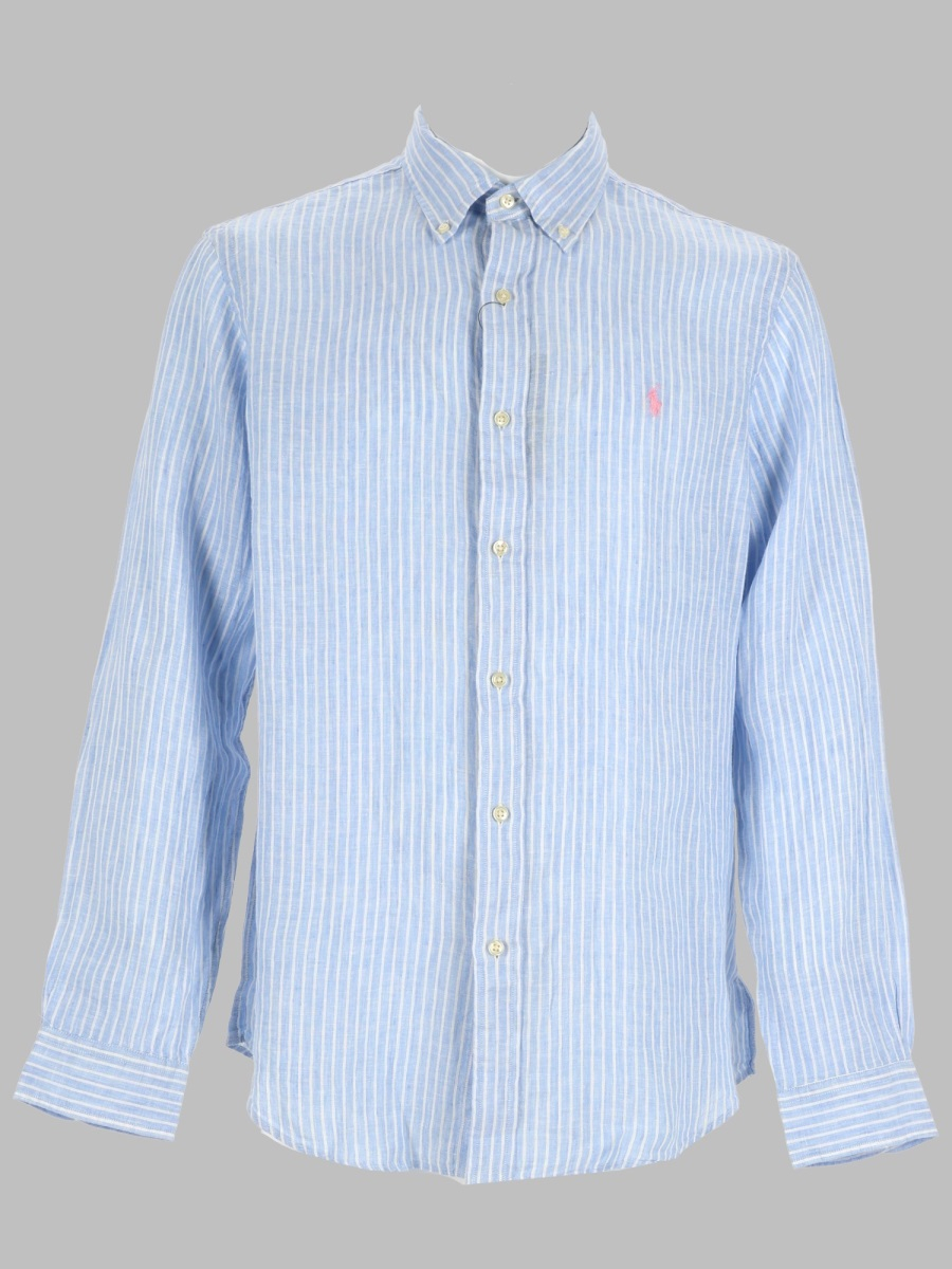 [Polo Ralph Lauren] Shirts Long Sleeve SS26 710B15594_0057188BBLUEWHITE