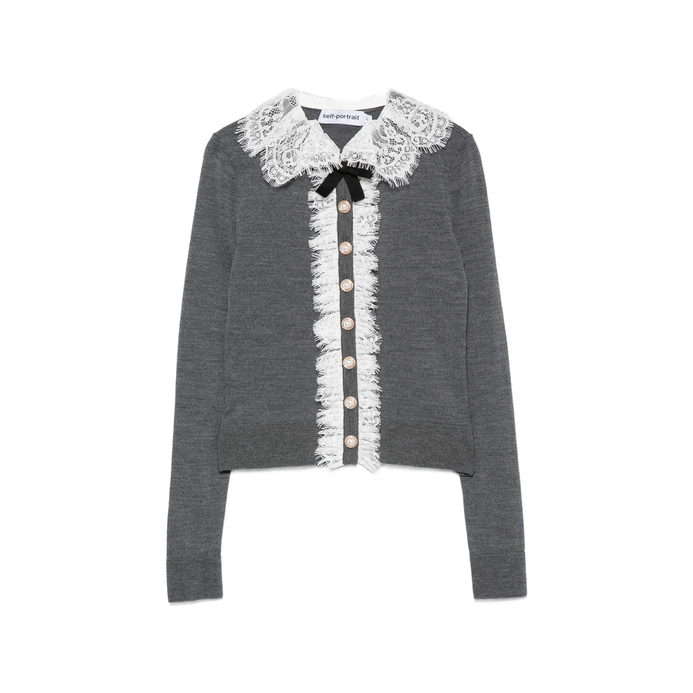 [Self-portrait] Cardigan FW26 PF26-134C-GR  GREY