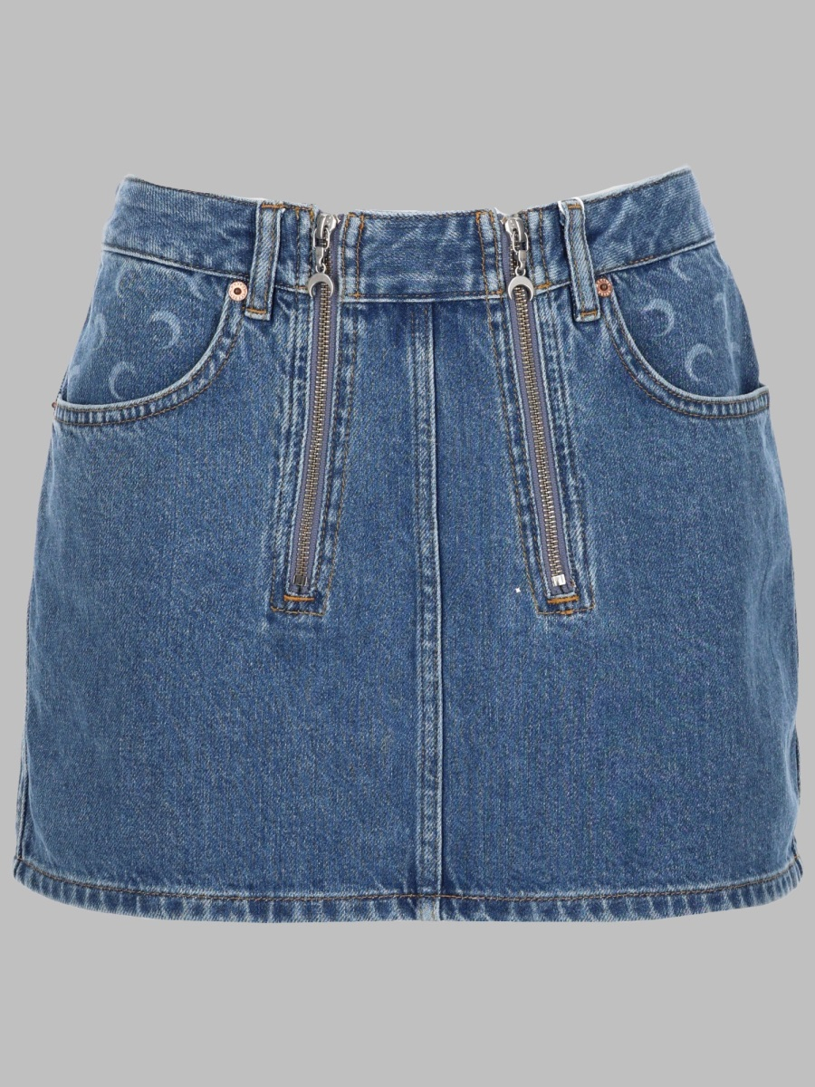 [MARINE SERRE] Mini skirt SS26 WSK135A_CDEN0002BL05