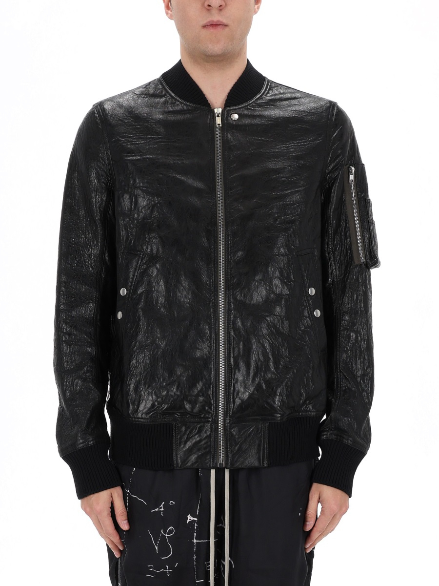 [Rick Owens] Leather Jacket SS26 RU01F2778_LBE09