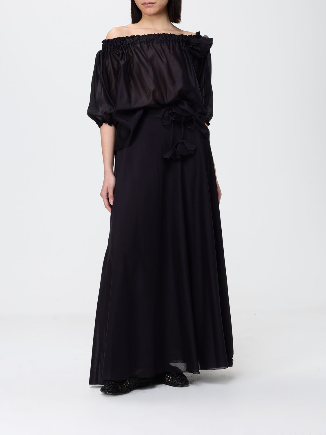 [HANITA] Long skirt SS26 HG10484582 NERO
