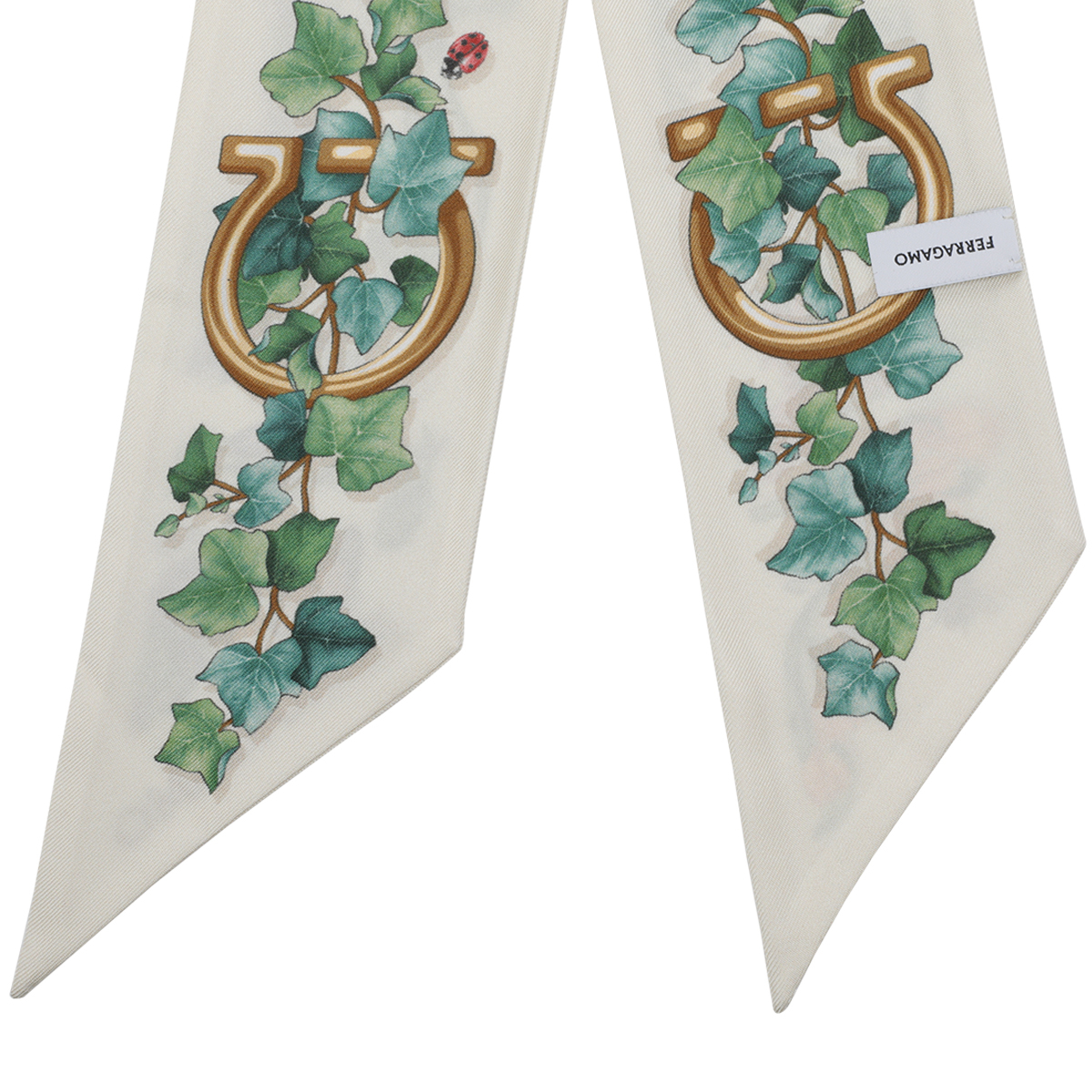 [Salvatore Ferragamo] Scarf FW26 795177321289AVORIO/AZZURRO
