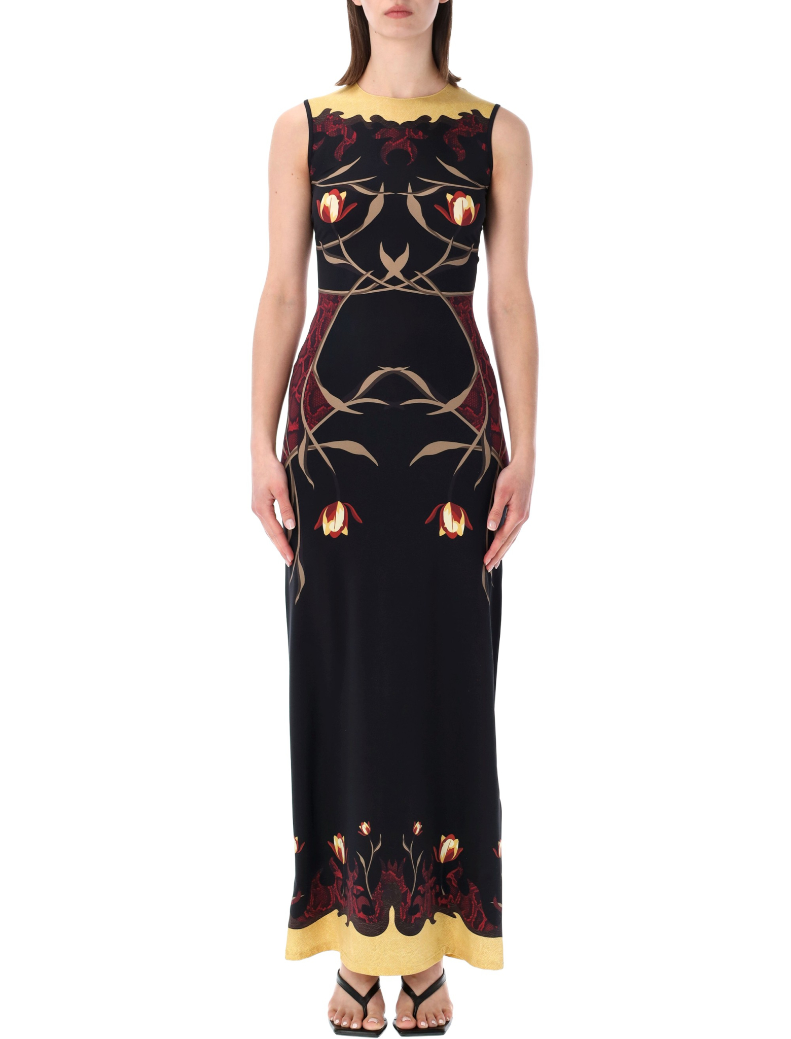 [MARINE SERRE] Sleeveless dress SS26 WDR479ACJER0118BK97