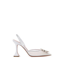 [Amina Muaddi] Sandals FW26 BEGUMMESHSLING95 WHITE