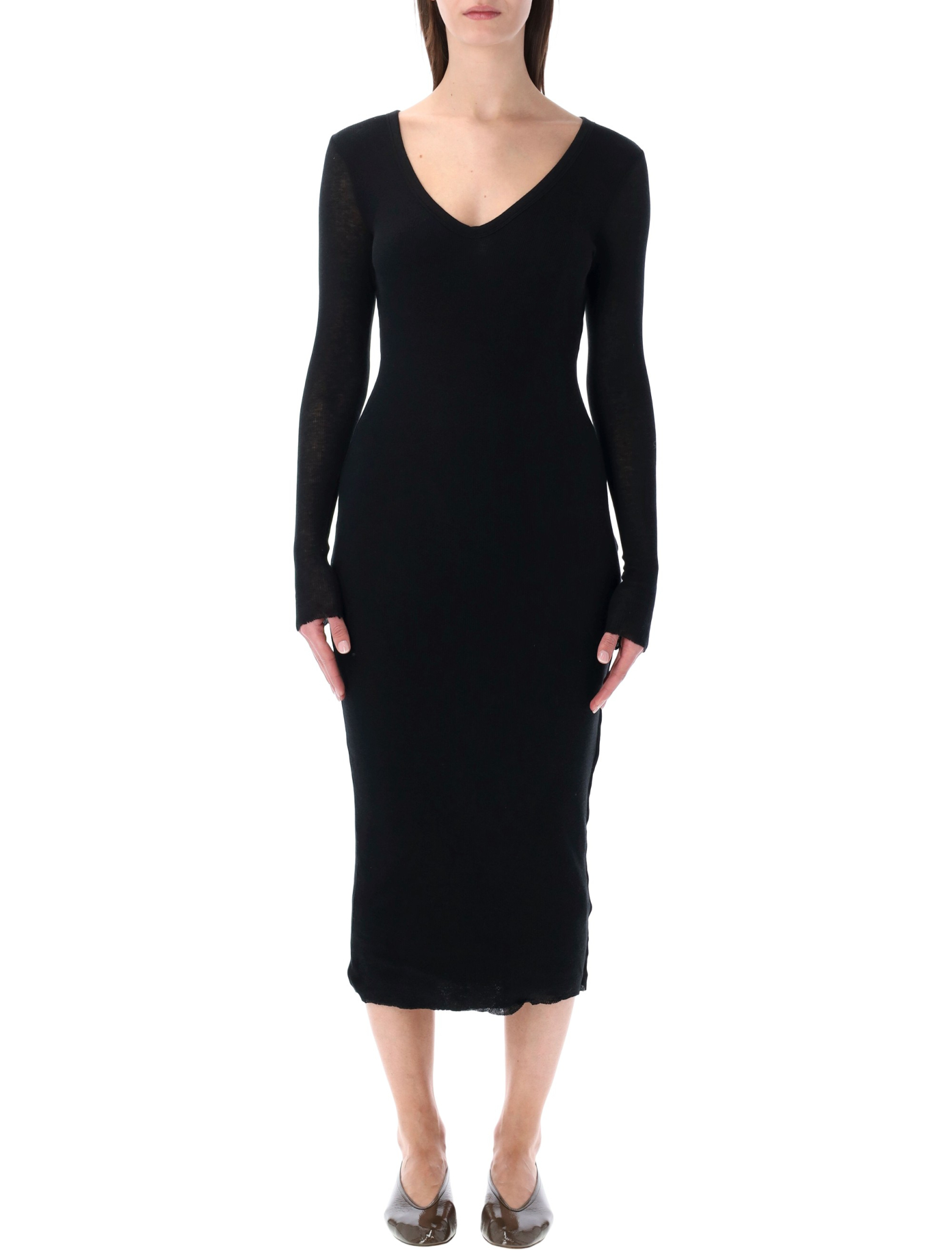 [JAMES PERSE] Long sleeve dress SS26 WVA6828BLK