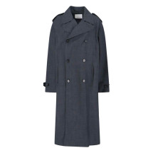 [THE FRANKIE SHOP] Trench Coat FW25 BLEECKER PLAID TRENCH COATDARK GREY