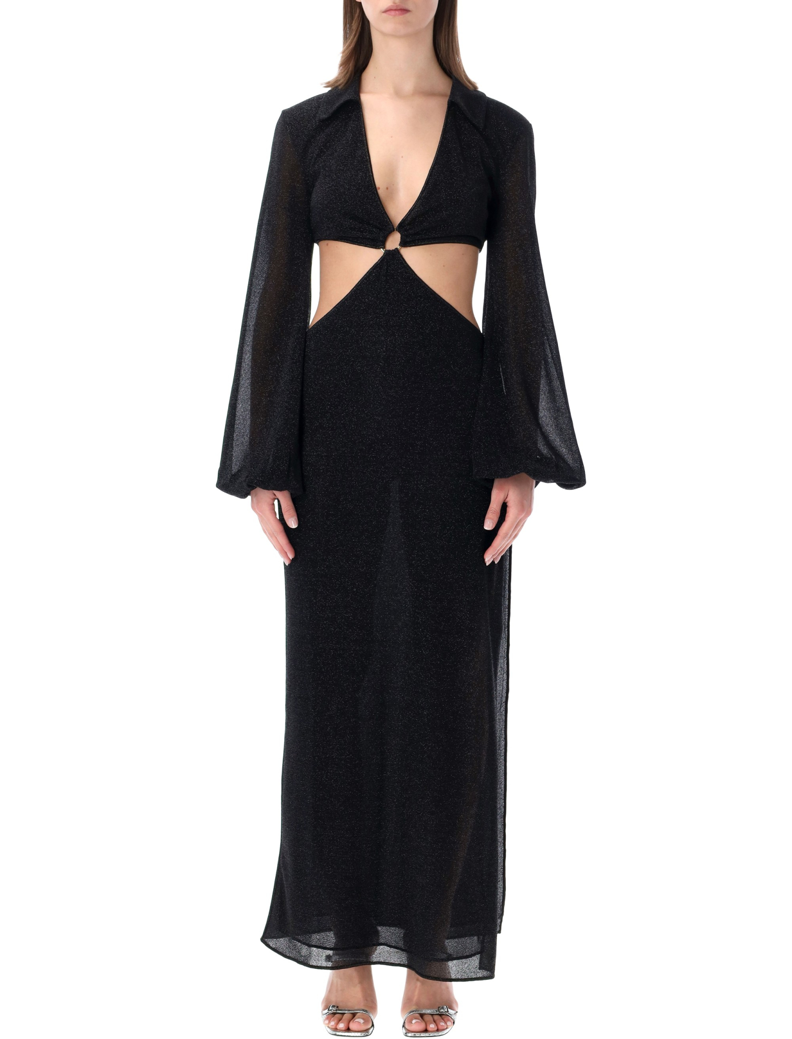 [OSEREE] Long sleeve dress SS26 LCS261BLACK