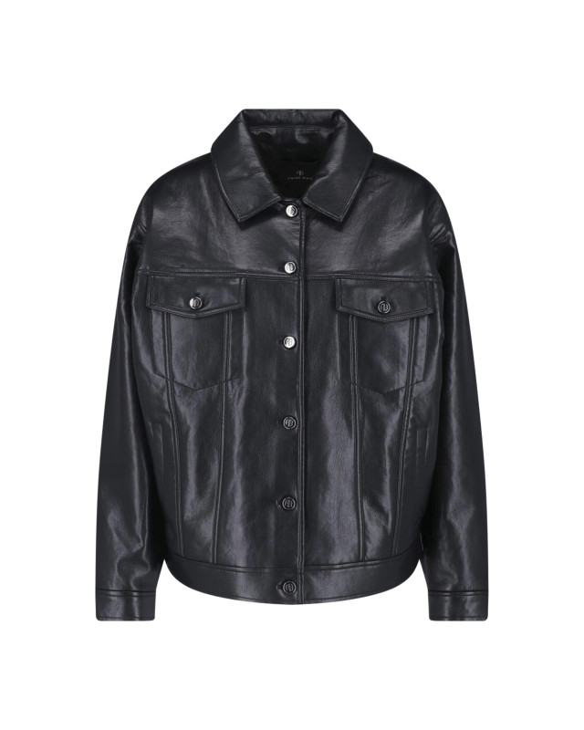 [Anine Bing] Leather Jacket FW26 A 01 12573 BLK81BLACK RECYCLED LEATHER