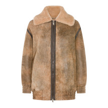 [SALVATORE SANTORO] Leather Jacket FW25 W25SANTD49028DCAMEL