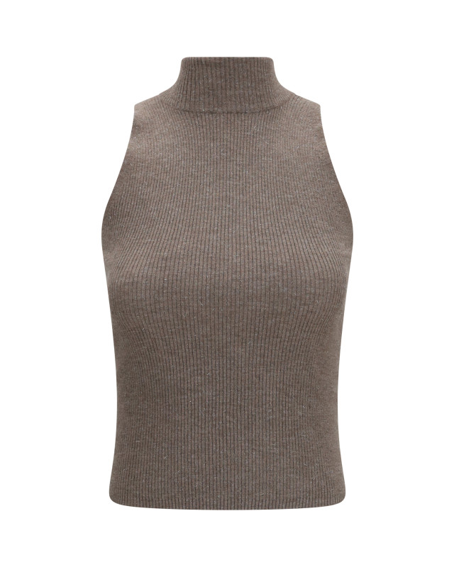 Sleeveless Turtleneck with luminous details