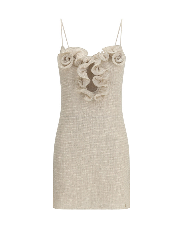 Sleeveless crêpe beach mini Dress