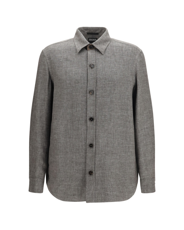 Cashmere, linen, and silk Overshirt