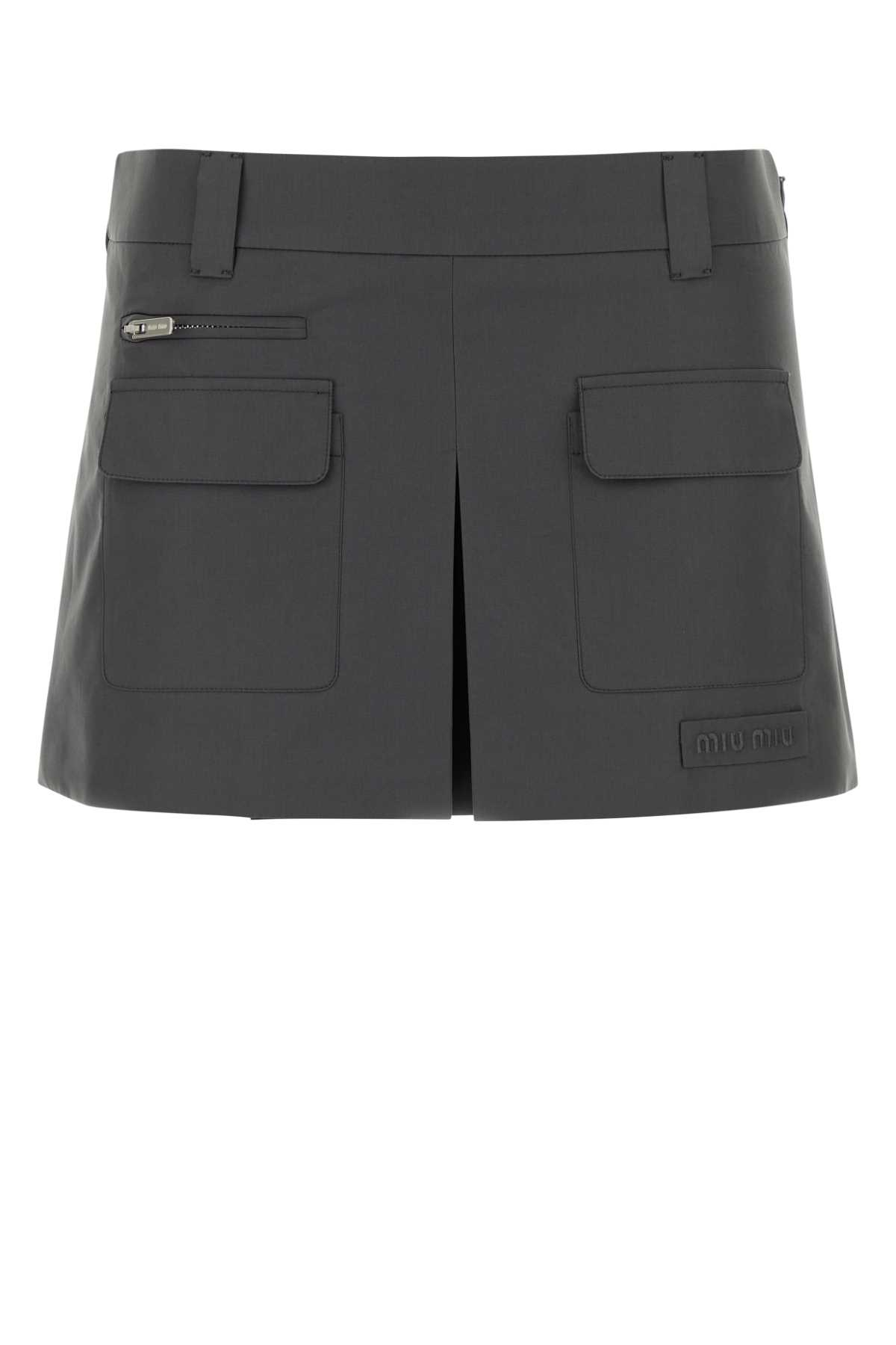 [Miu Miu] Mini skirt FW26 MG2693SOOO10RG F0112