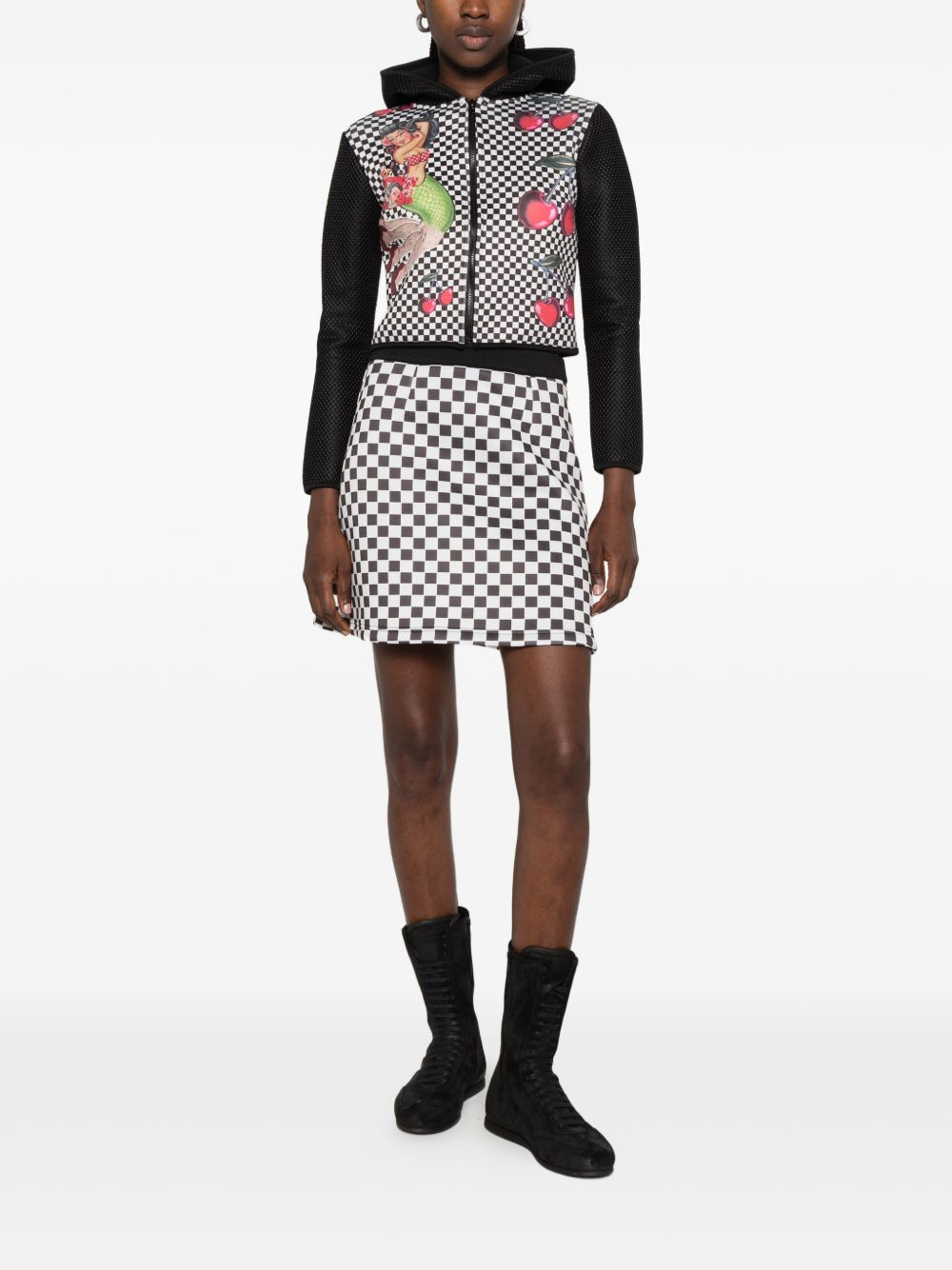 [THE ARTISTYLIST] Mini skirt SS26 CHECK BOMBER MLT