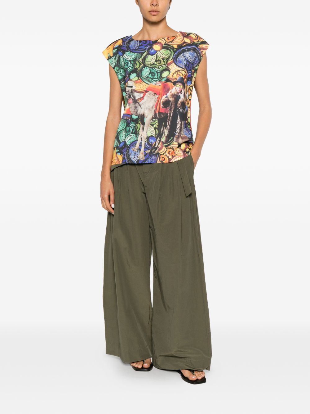 [THE ARTISTYLIST] T-shirts Sleeveless SS26 CAMEL SCUBA TOP MLT