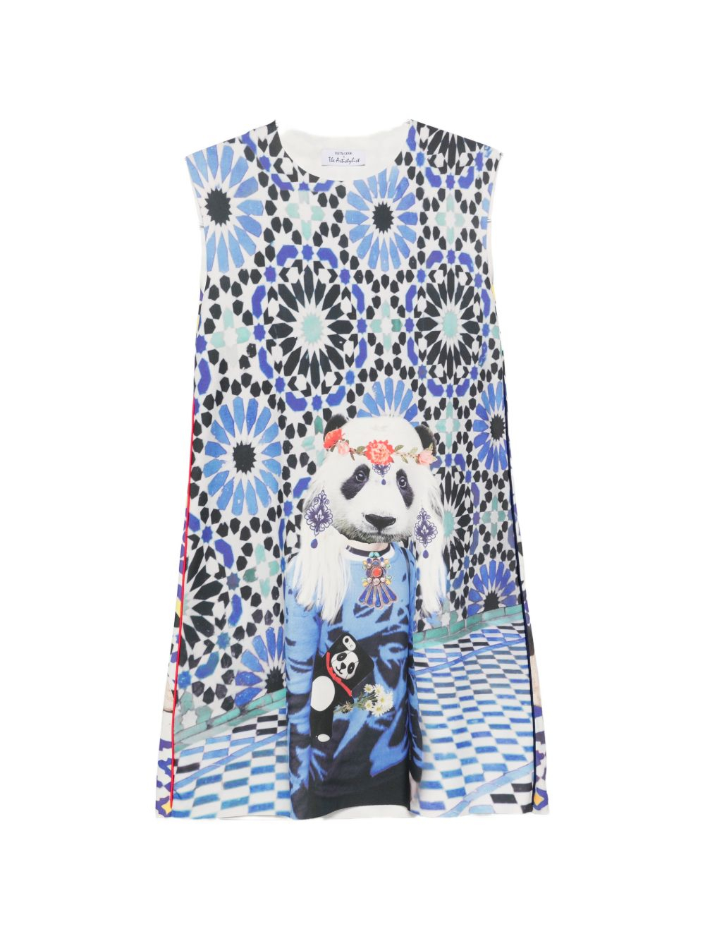 [THE ARTISTYLIST] Sleeveless dress SS26 PANDA SCUBA DRESS MLT