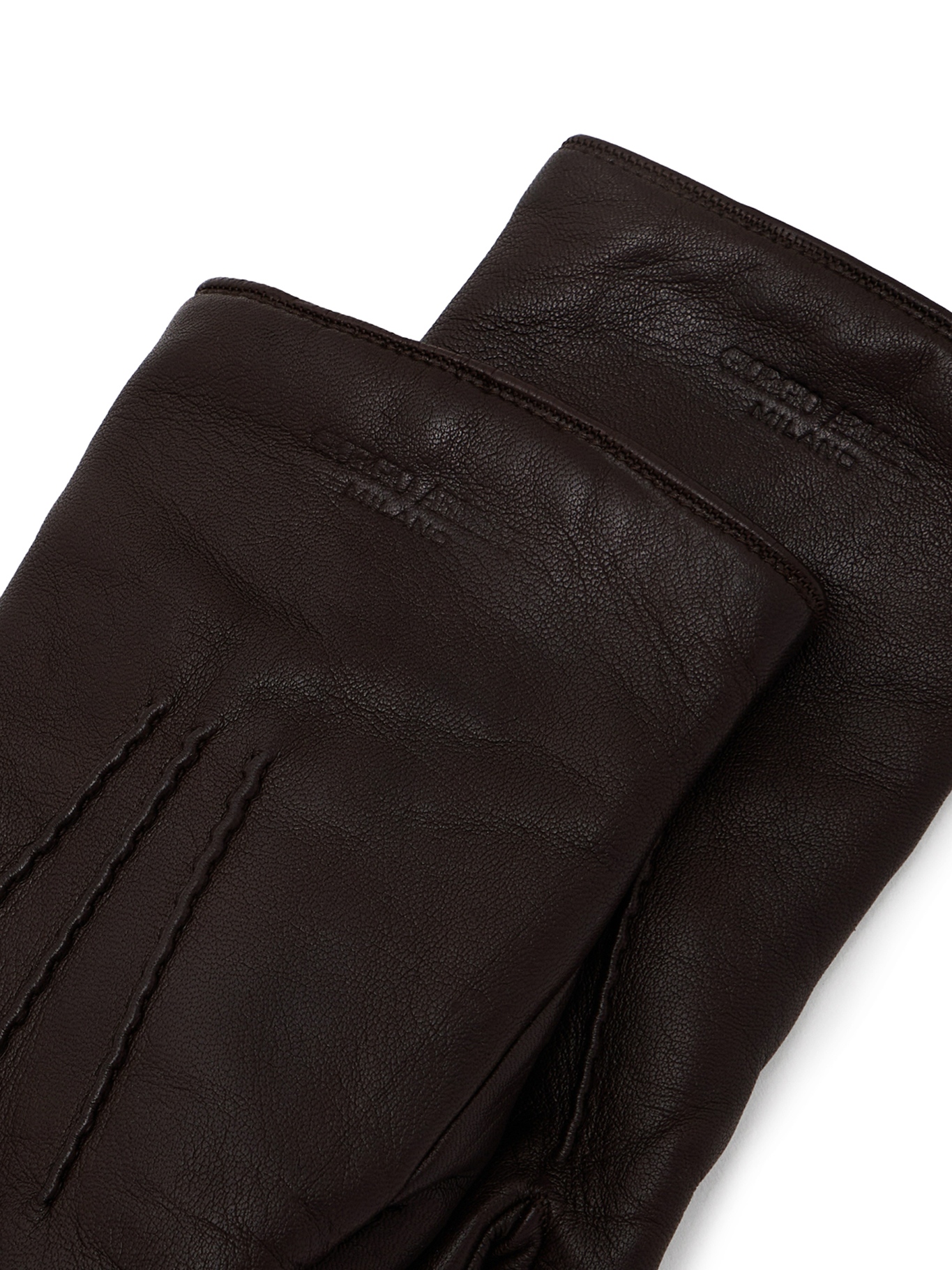 [Giorgio Armani] Gloves FW26 7441332F20300059 BROWN MORO