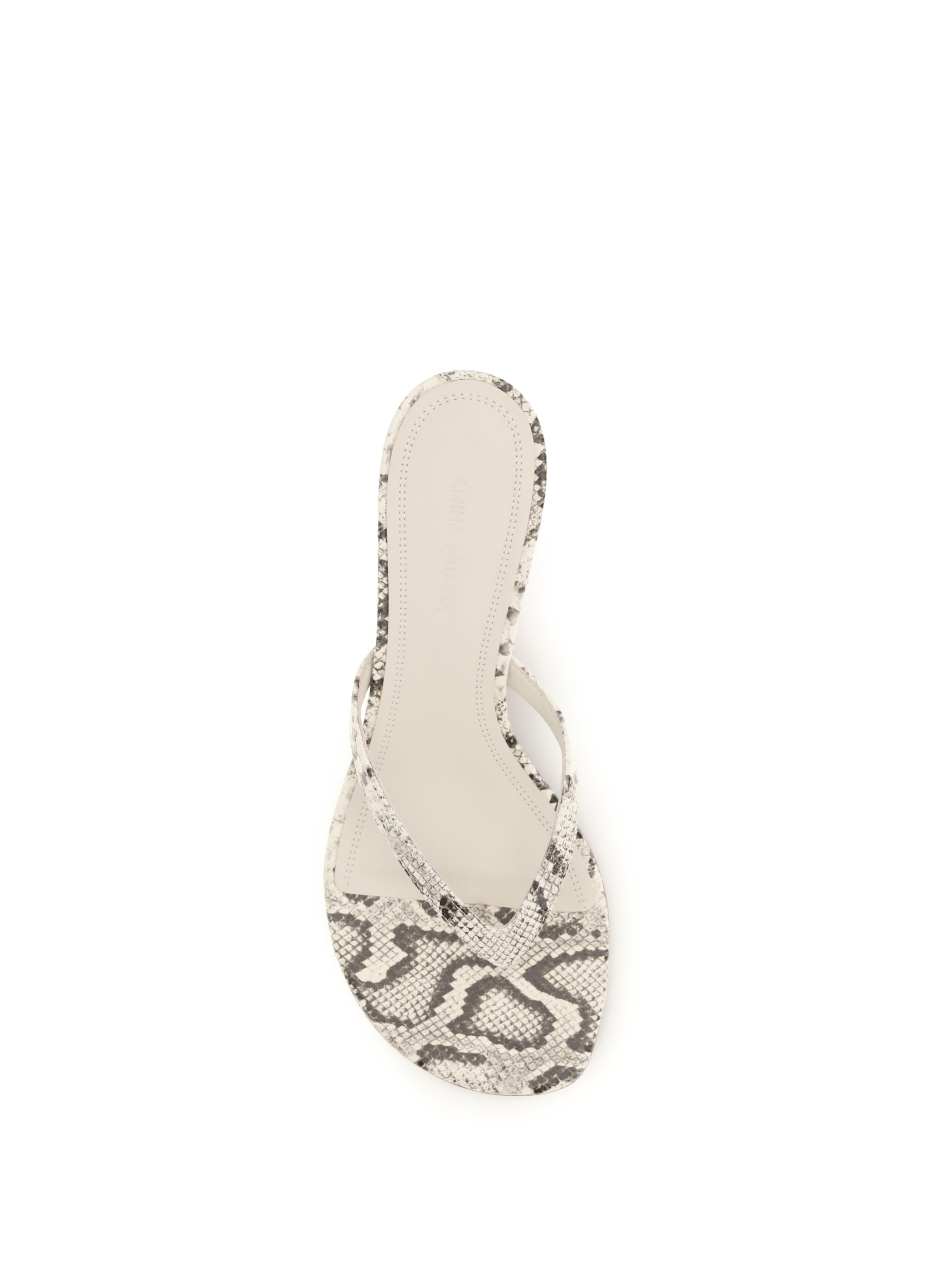 Snake-print Juliette Thong Sandals