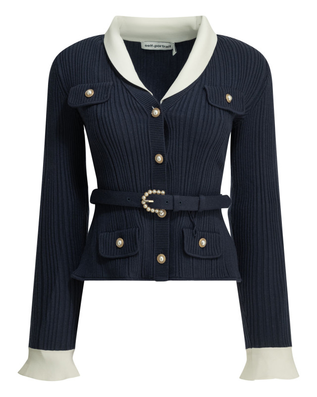 [Self-portrait] Cardigan FW26 PF26-131C-NNAVY