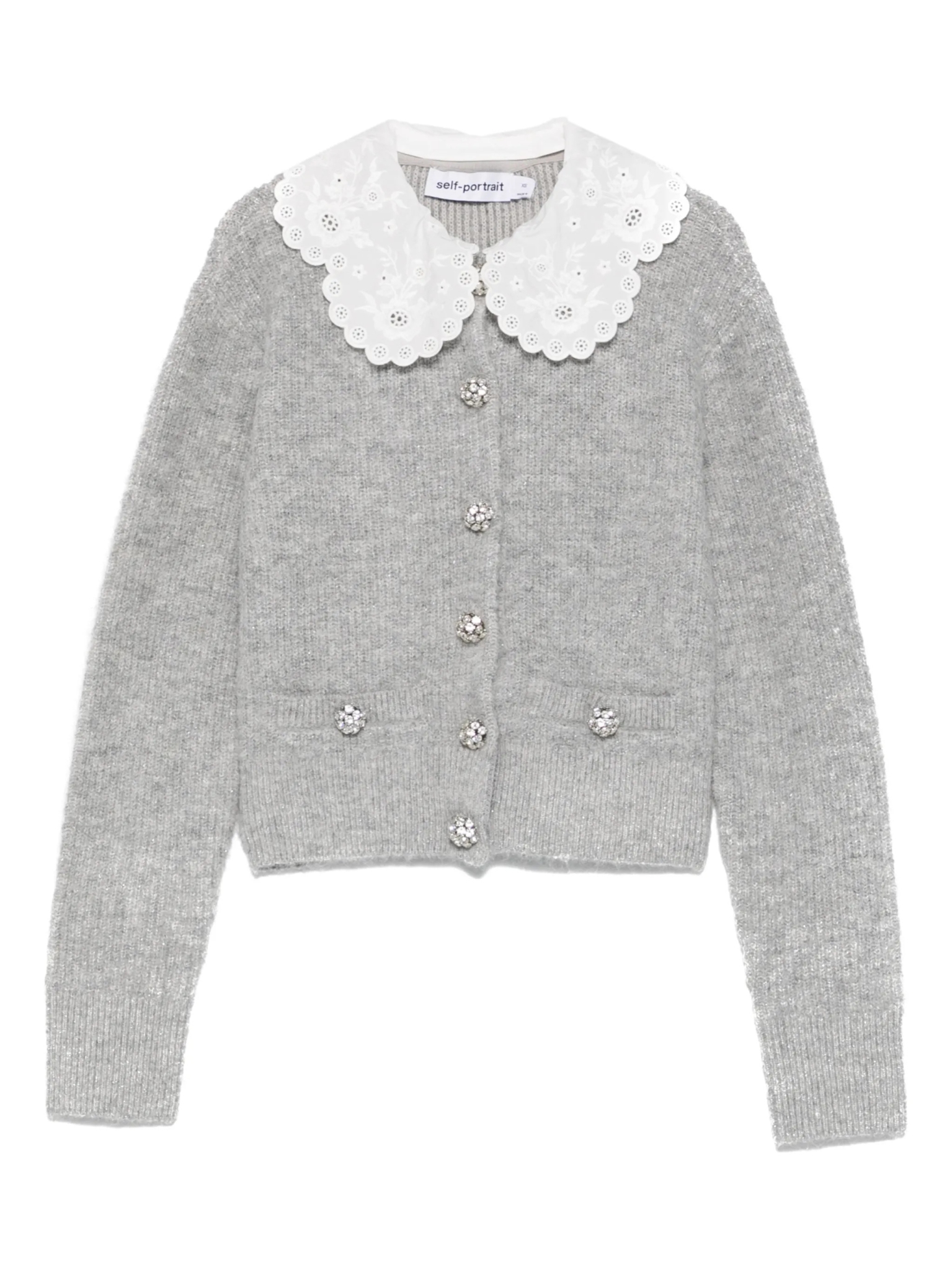 [SELF PORTRAIT] Cardigan SS26 RS26123CGRGREY